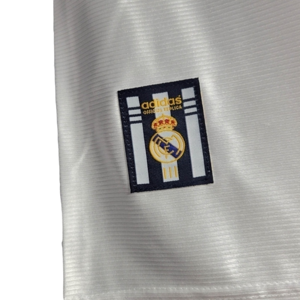 Camisa Real Madrid I 1998/2000 - Retrô Adidas - Branca com detalhes em azul e amarelo