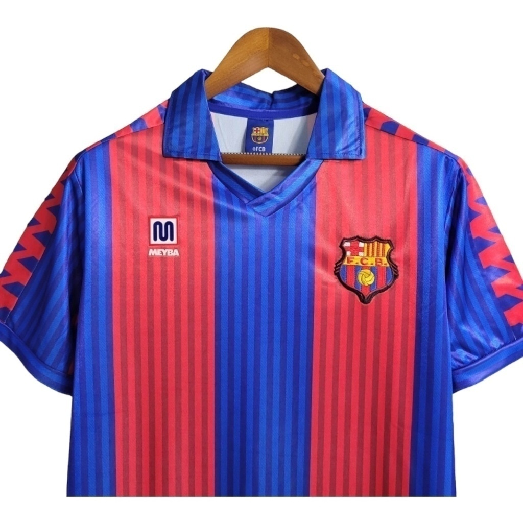 Camisa Barcelona I 1992 - Retrô Meyba - Azul e vermelha