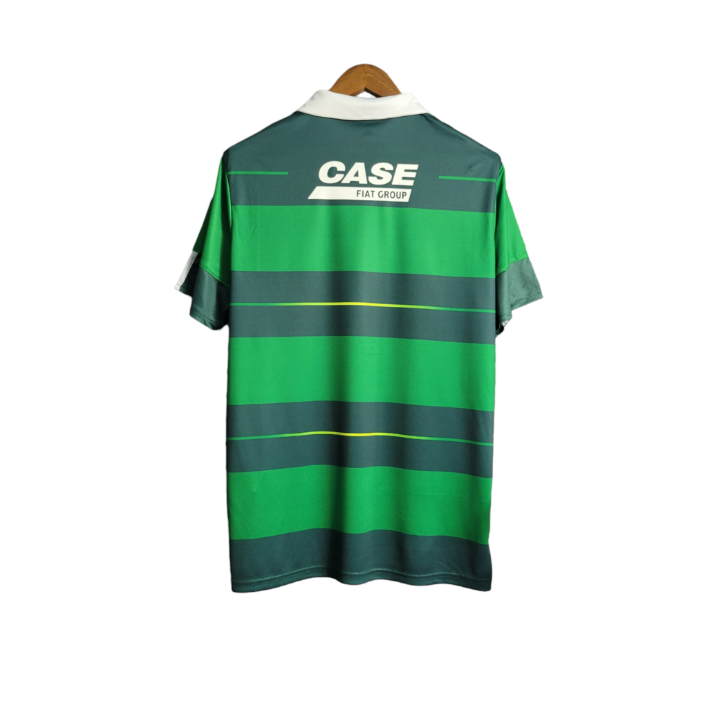 Camisa Palmeiras I 2010/2011 - Retrô Adidas - Verde com listras em branco e verde escuro