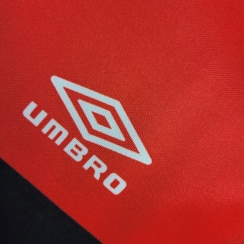 Camisa Flamengo I 1992/1993 - Retrô Umbro - Vermelha com detalhes em branco com patrocinio Lubrax