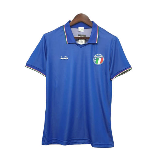 Camisa Seleção da Itália 1990 - Retrô Diadora - Azul