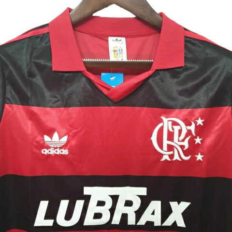 Camisa Flamengo 1990 - Retrô Adidas - Vermelha e Preta