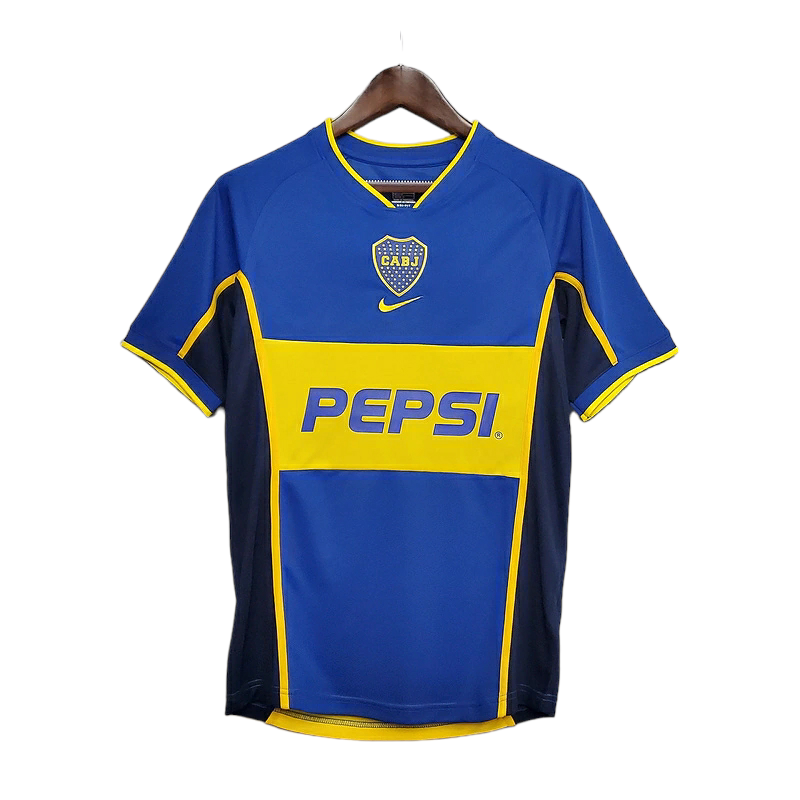 Camisa Boca Juniors 2002 - Retrô Nike - Azul e Amarela
