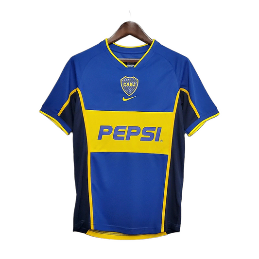 Camisa Boca Juniors 2002 - Retrô Nike - Azul e Amarela