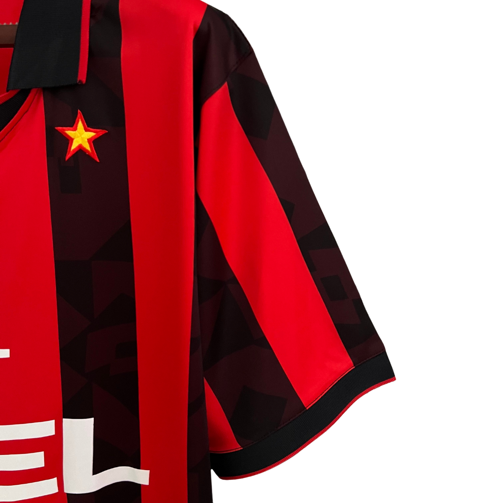 Camisa AC Milan 1988/1989 - Retrô Lotto - Vermelha e Preta