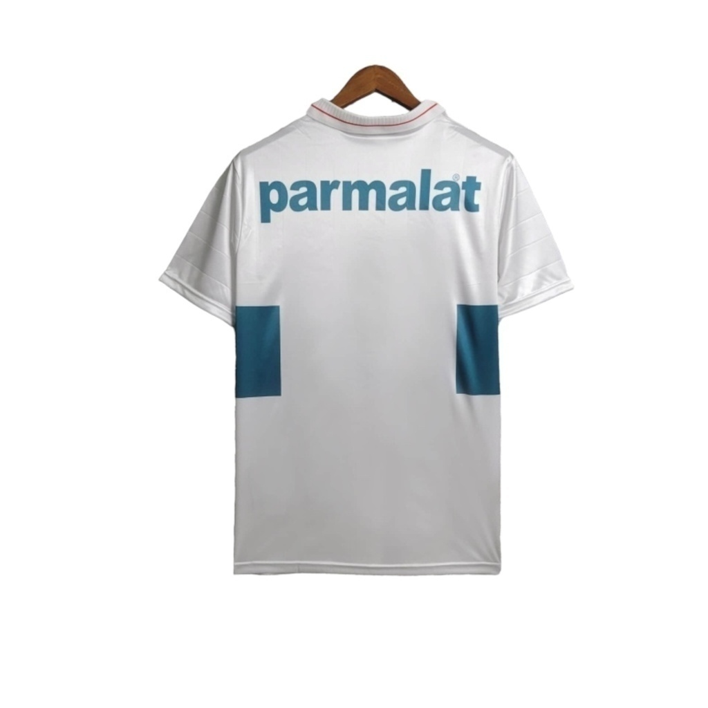 Camisa Palmeiras II 1997 - Retrô Reebok - Branca com detalhes em verde com patrocínio