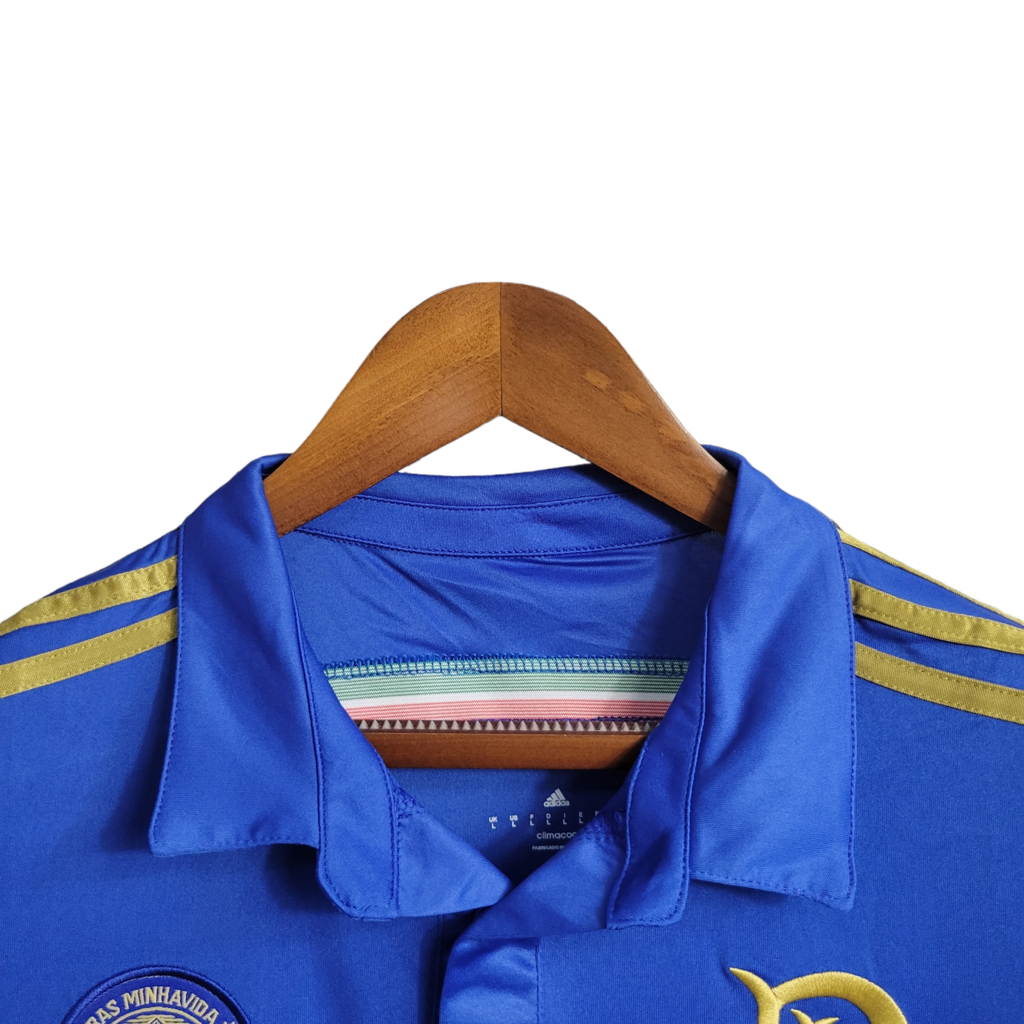Camisa Palmeiras III 2014/2015 - Retrô Adidas - Azul com detalhes dourados