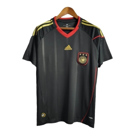 Camisa Seleção da Alemanha II 2010 - Retrô Adidas - Preta com detalhes em vermelho e dourado