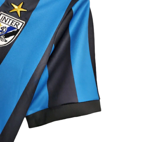 Camisa Inter de Milão I 1988/1990 - Retrô Uhlsport - Azul e preta