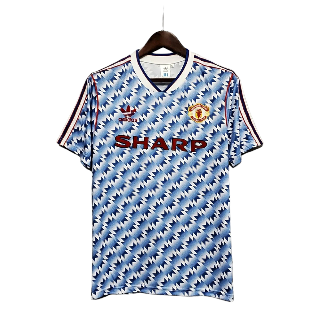 Camisa Manchester United 1990/1992 - Retrô Adidas - Azul e Branca