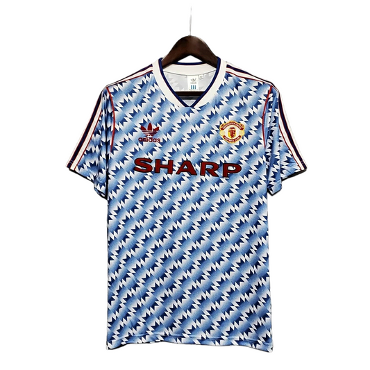 Camisa Manchester United 1990/1992 - Retrô Adidas - Azul e Branca