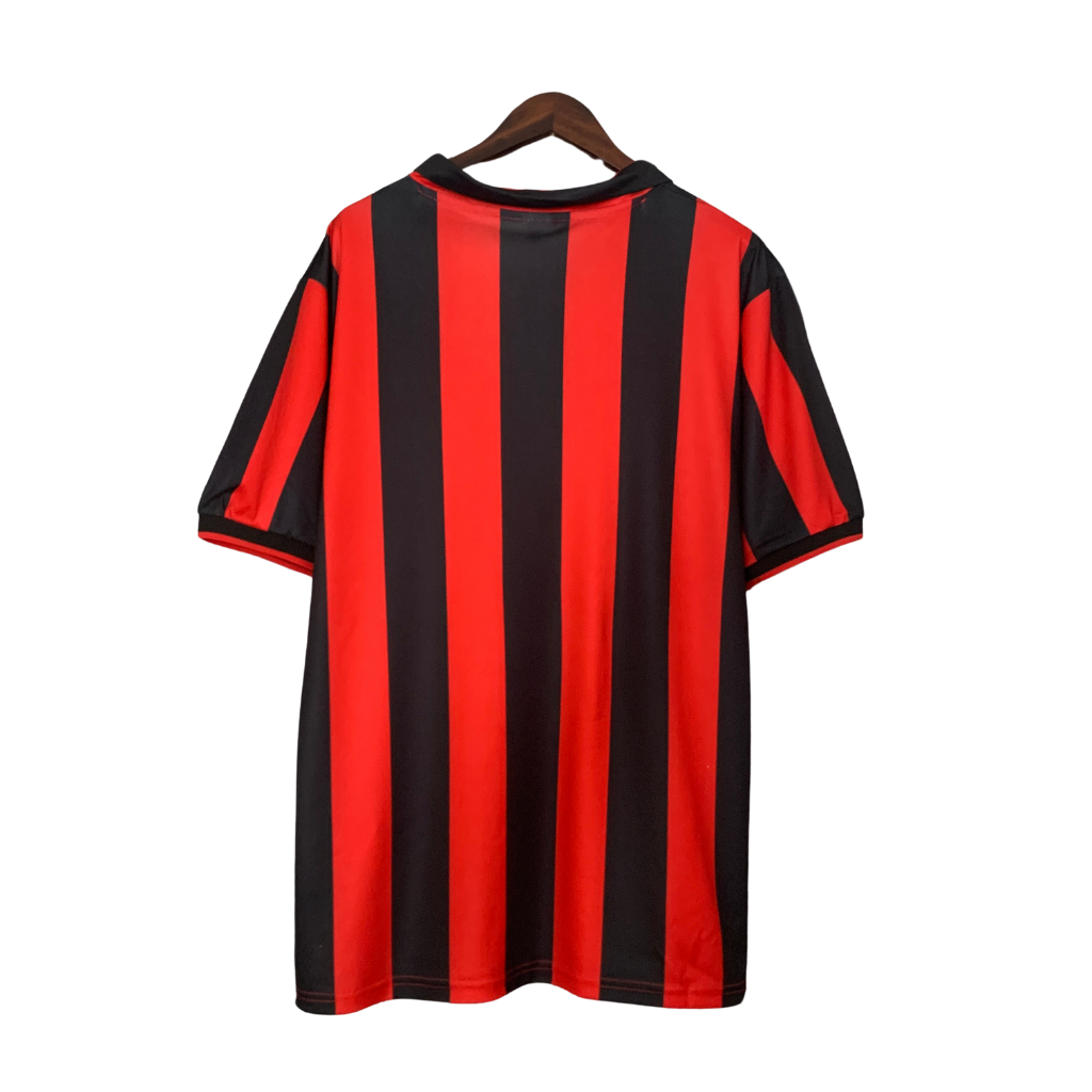 Camisa AC Milan 1990/1991 - Retrô Adidas - Vermelha e preta