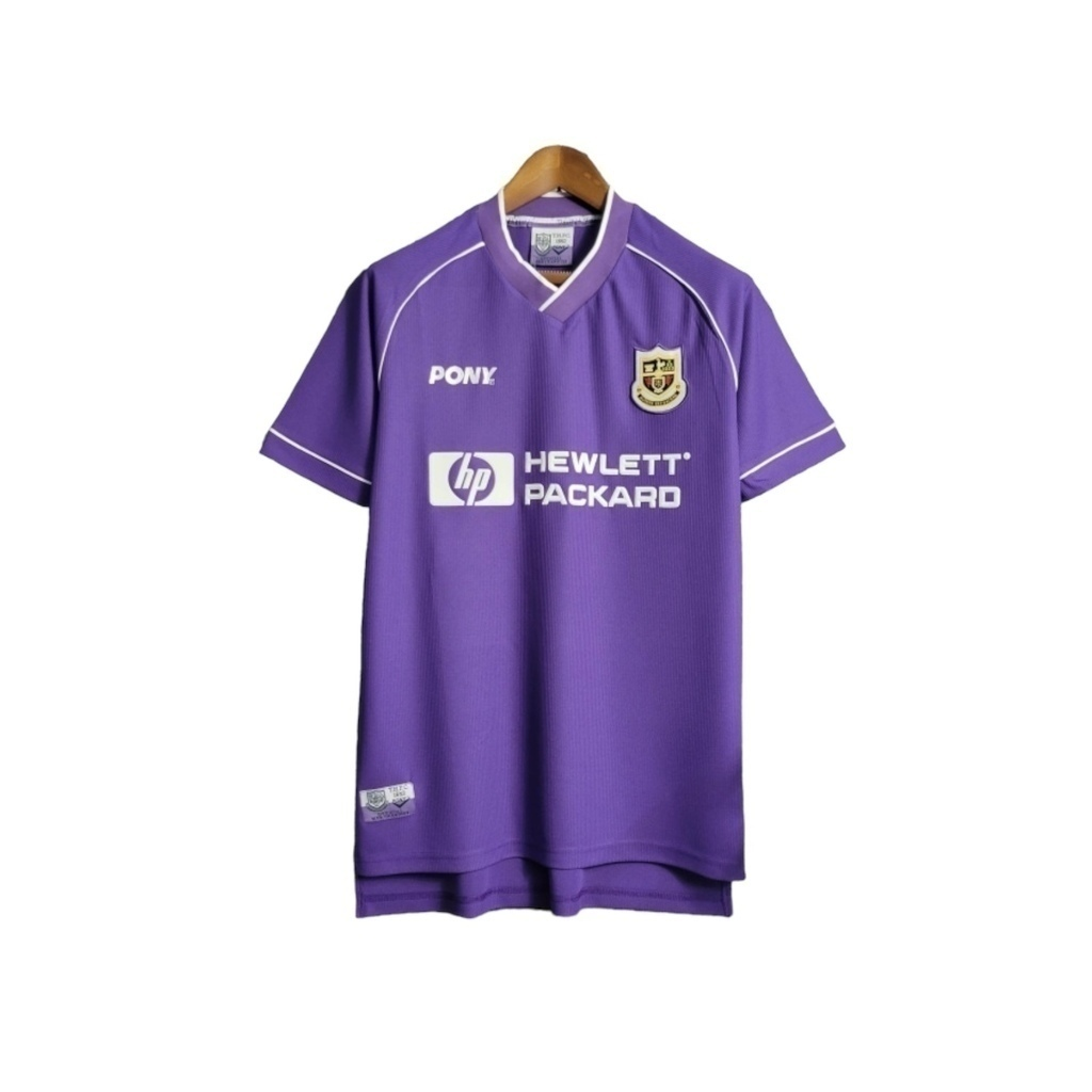 Camisa Tottenham II 1998/1999 - Retrô Pony - Roxa com detalhes em branco