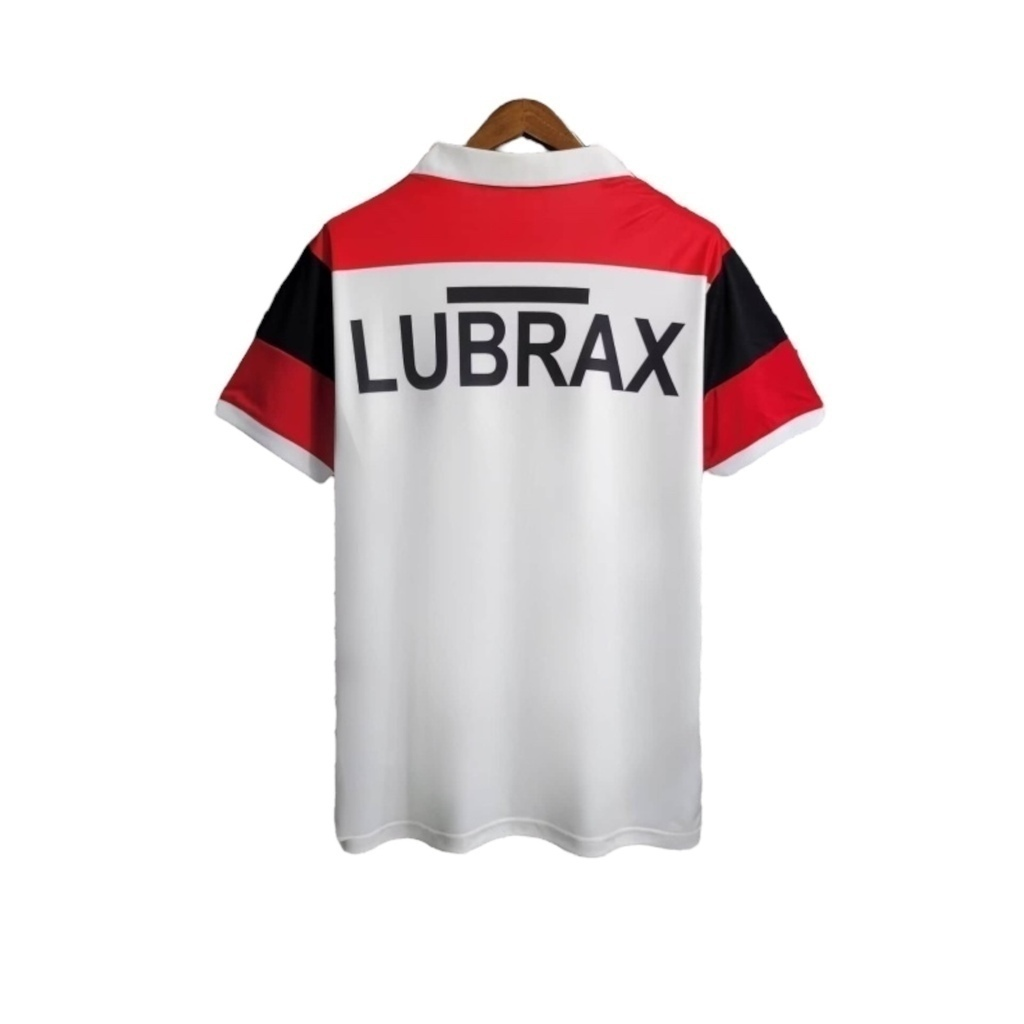Camisa Flamengo II 1986 - Retrô Adidas - Branca com detalhes em vermelho