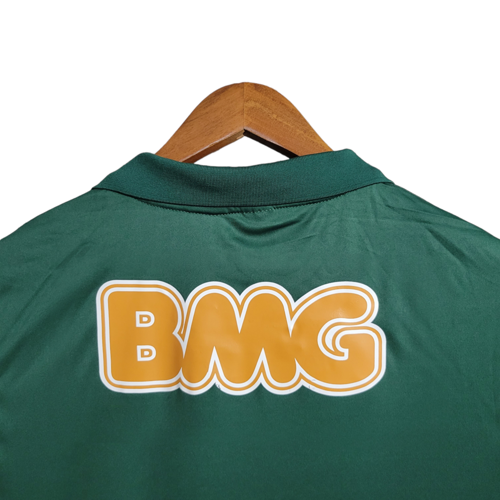 Camisa Cruzeiro II Edição Especial Palestra 2011 - Retrô - Verde e branco com Patrocínio Banco BMG