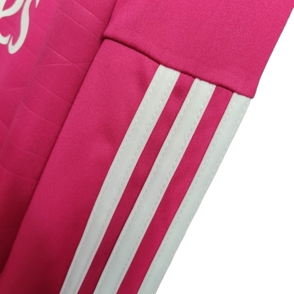 Camisa Real Madrid II 2014/2015 Manga Longa - Retrô Adidas - Rosa com detalhes em branco