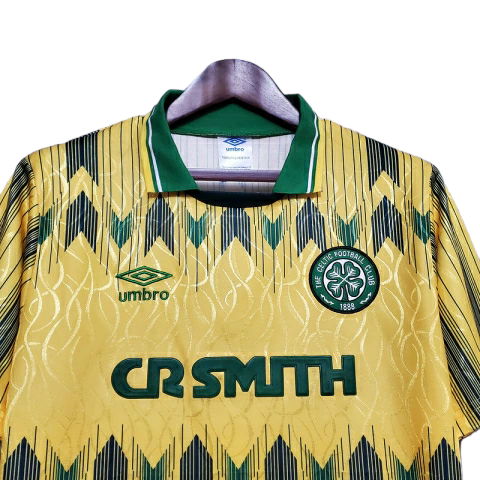 Camisa Celtic 1991/1992 - Retrô Umbro - Amarela e Verde