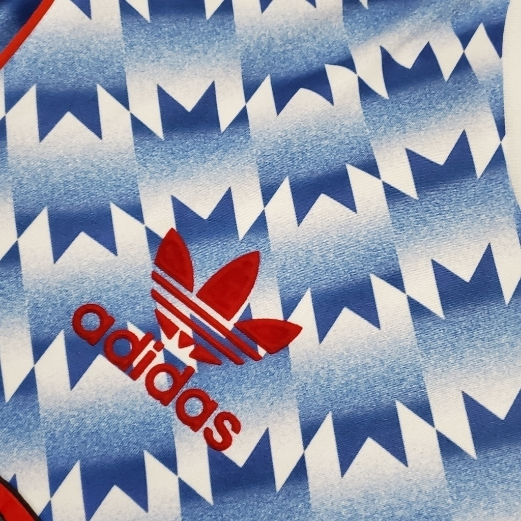 Camisa Manchester United II 1991/1993 - Retrô Adidas - Azul e Branco