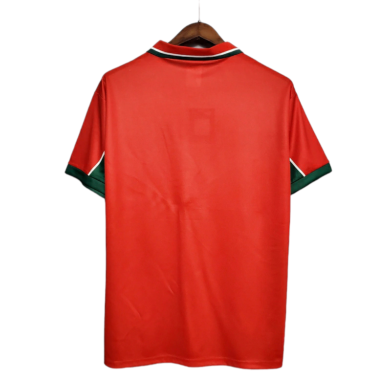 Camisa Seleção de Marrocos 1998 - Retrô Puma - Vermelha e Verde