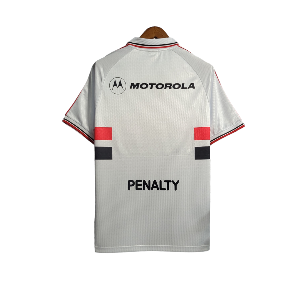 Camisa São Paulo I 2000 - Retrô Penalty - Branca com símbolo da Motorola