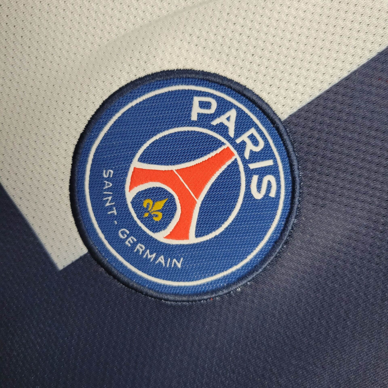 Camisa Paris Saint-Germain I 2013/2014 - Retrô Nike - Azul com detalhes em vermelho e branco