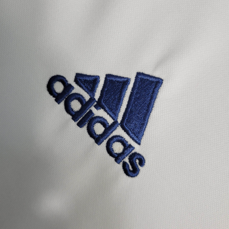 Camisa Real Madrid I 2000/2001 - Retrô Adidas - Branca com detalhes em azul