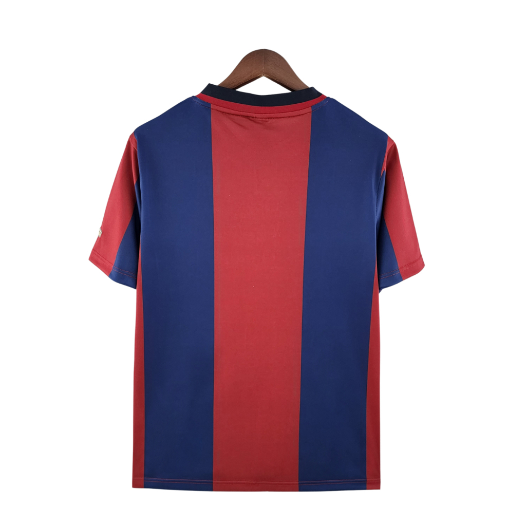 Camisa Barcelona I 1998/1999 - Retrô Nike - Azul e Grená