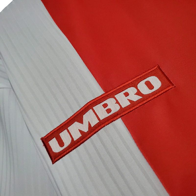 Camisa Ajax I 1997/1998 - Retrô Umbro - Vermelha e Branca