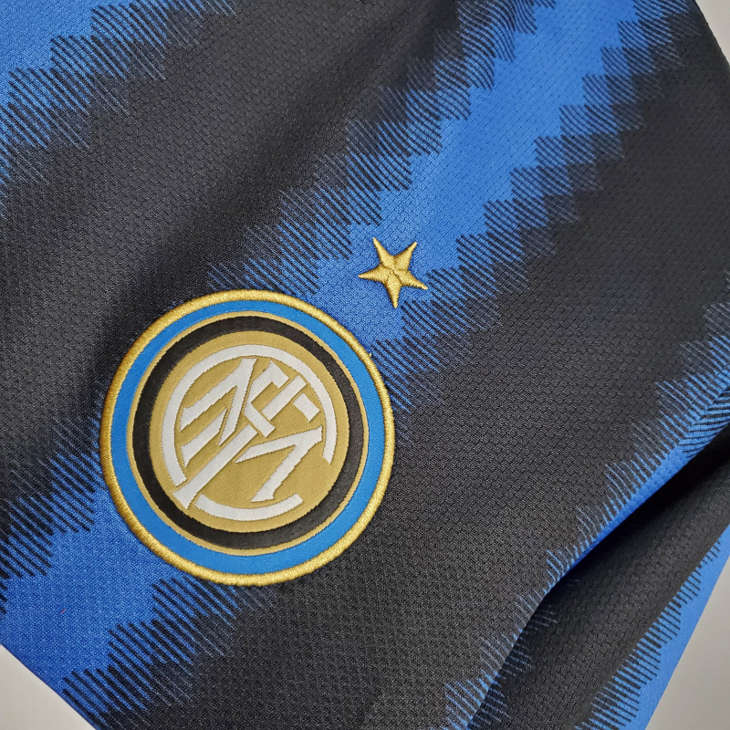 Camisa Inter de Milão I 2010/2011 Manga Longa - Retrô Nike - Azul e preta