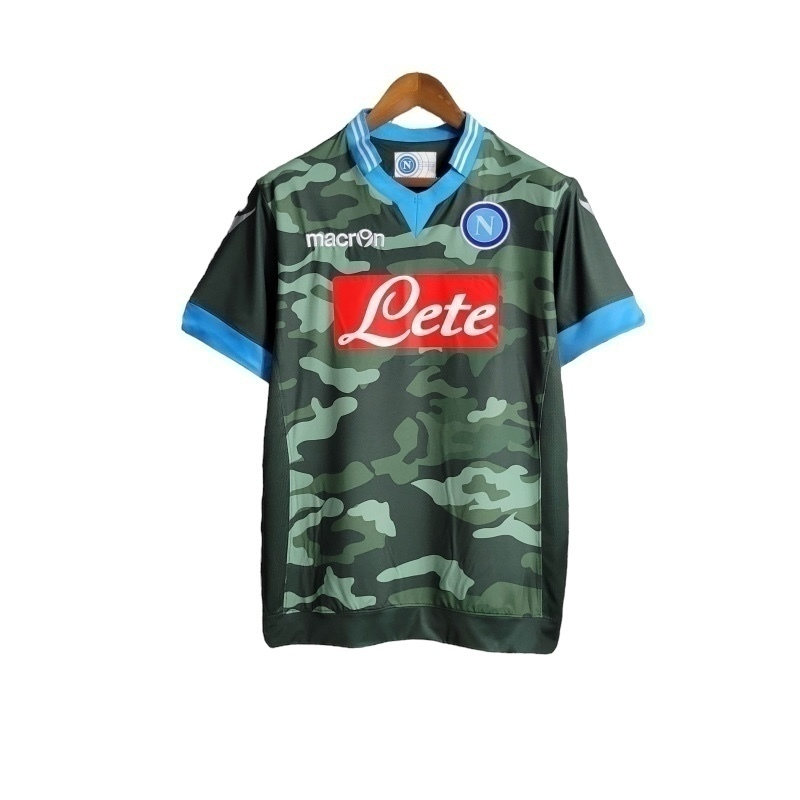 Camisa Napoli I 2013/2014 - Retrô Macron - Verde com detalhes em azul