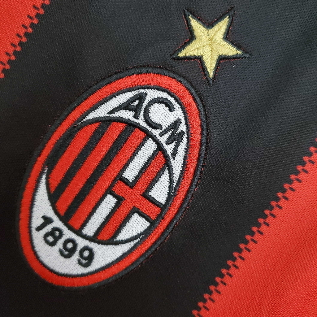 Camisa AC Milan I 2010/2011 - Retrô Adidas - Vermelha e preta