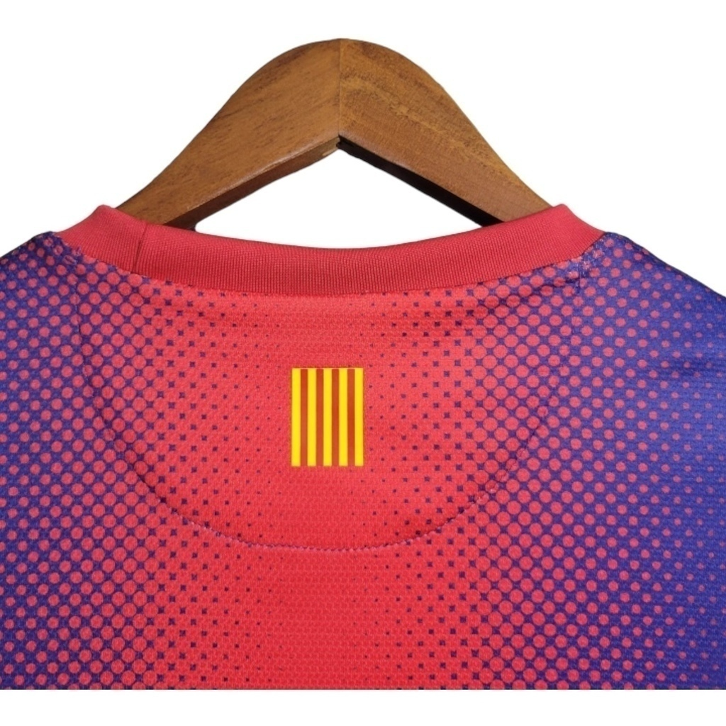 Camisa Barcelona I 2012/2013 - Retrô Nike - Azul com detalhes em vermelho