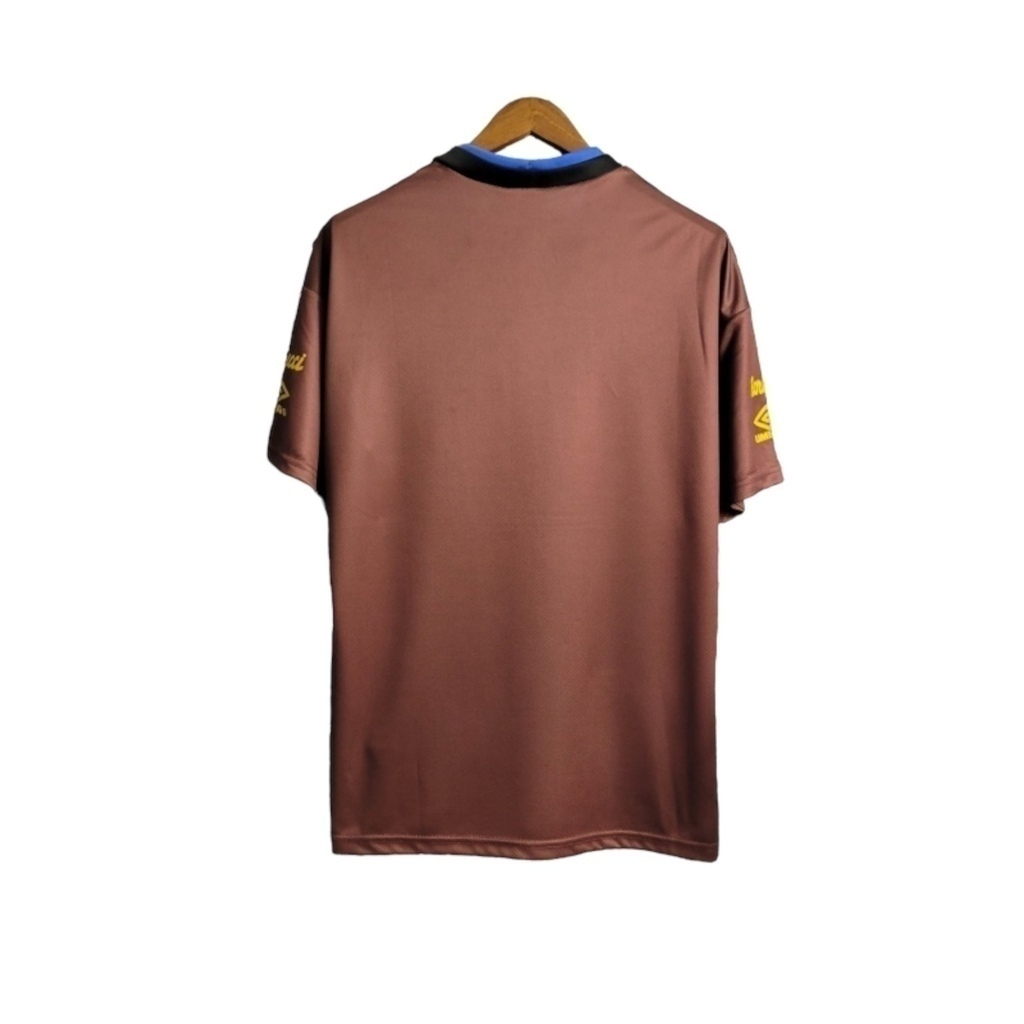Camisa Inter de Milão Treino 1994/1995 - Retrô Umbro - Marrom e cinza