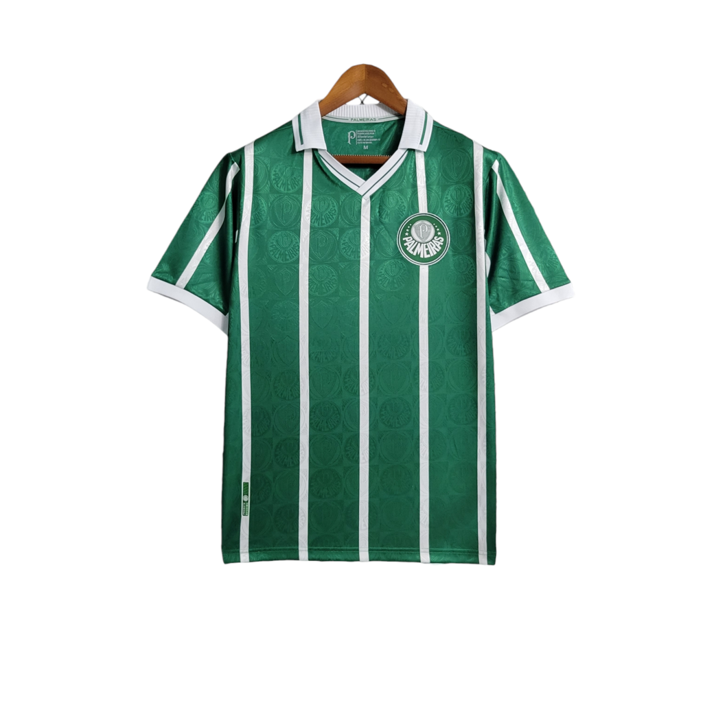 Camisa Palmeiras I 1993 - Retrô - Verde com listras em branco