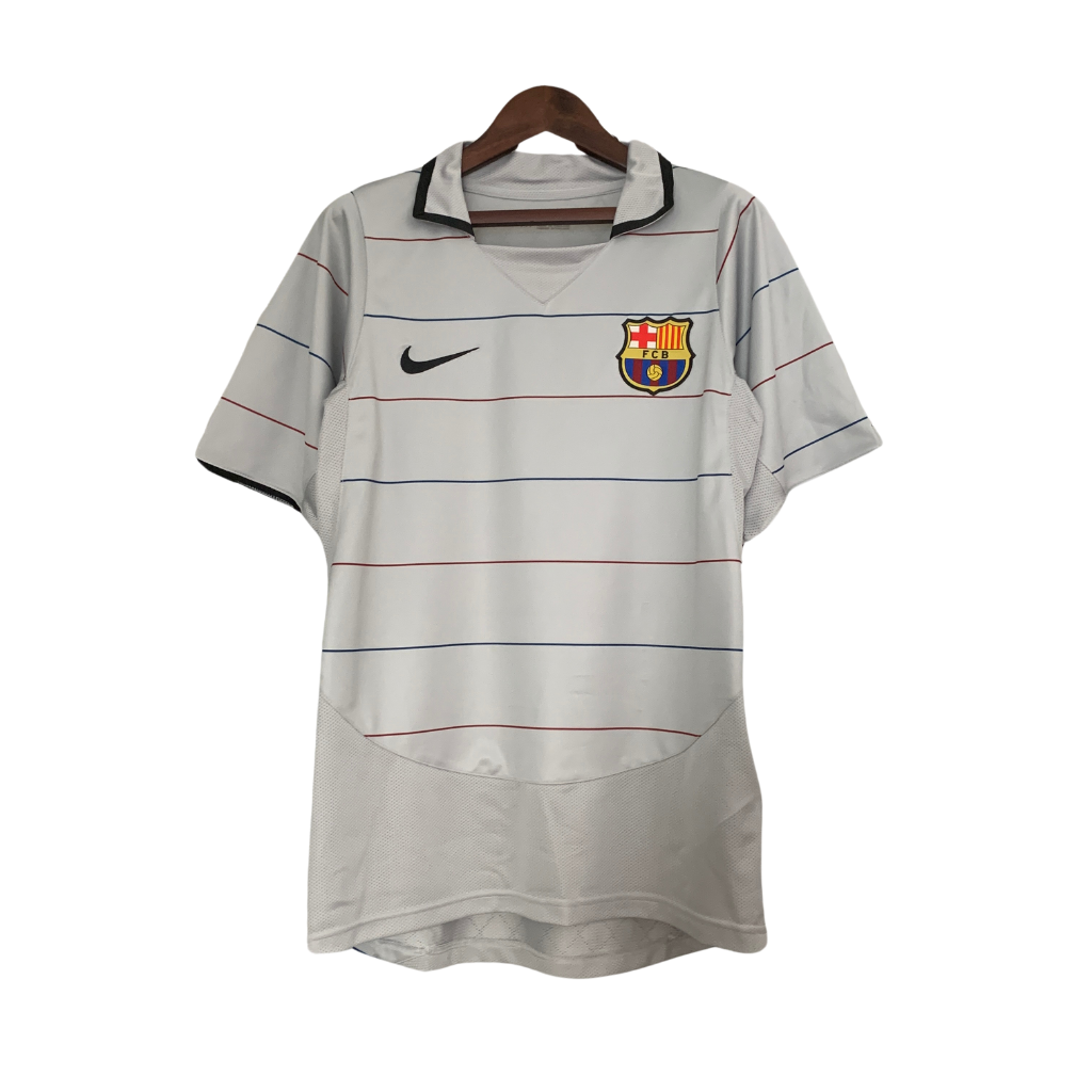 Camisa Barcelona II 2003/2004 - Retrô Nike - Cinza