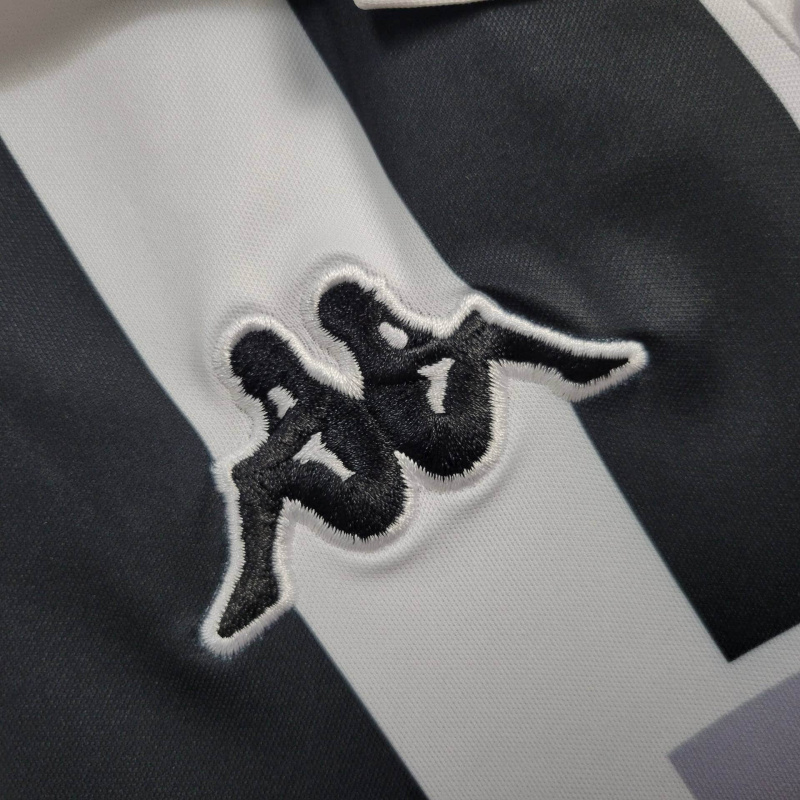 Camisa Juventus I 1999/2000 Manga Longa - Retrô Kappa - Preta e branca
