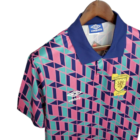 Camisa Seleção da Escócia 1988/1989 - Retrô Umbro - Rosa