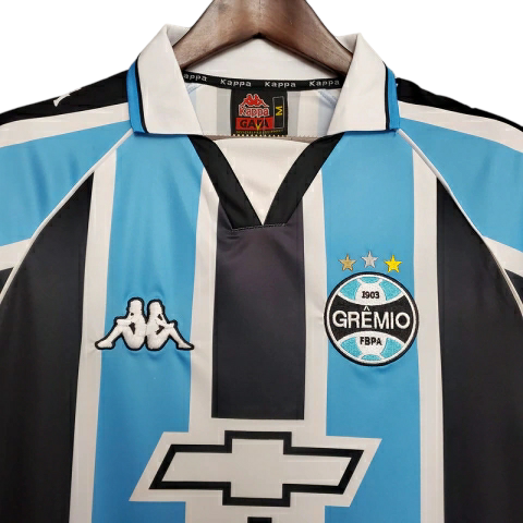 Camisa Grêmio I 2000 - Retrô Kappa - Azul e preta