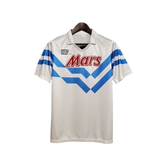 Camisa Napoli II 1988/1989 - Retrô Ennere - Branca com detalhes em azul