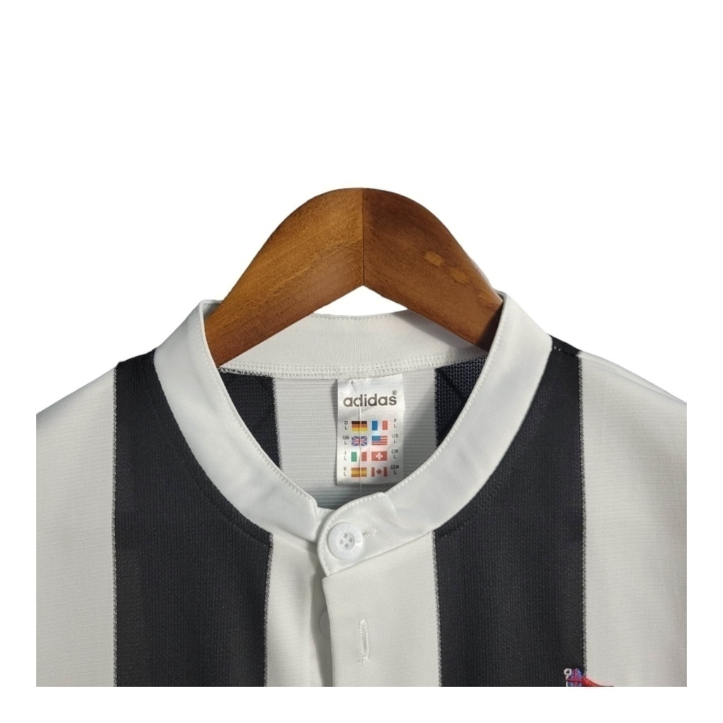 Camisa Newcastle 1997/1999 - Retrô Adidas - Branca com listras pretas