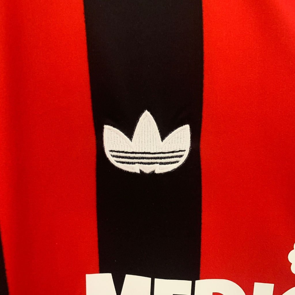 Camisa AC Milan 1990/1991 - Retrô Adidas - Vermelha e preta
