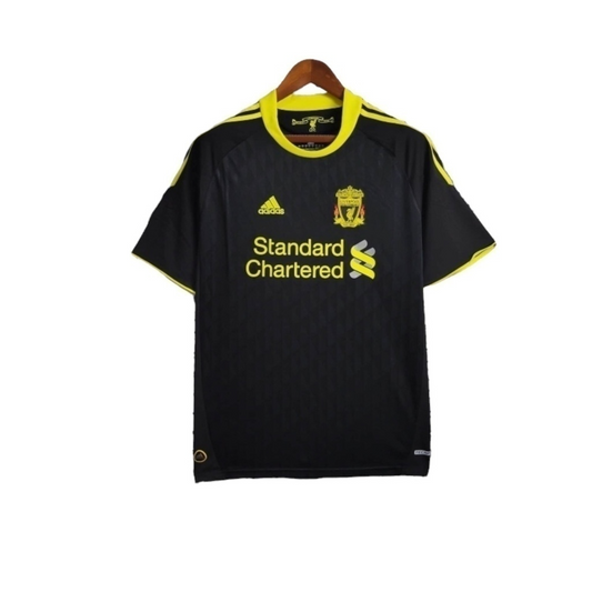 Camisa Liverpool II 2010/2011 - Retrô Adidas - Preta com detalhes em amarelo