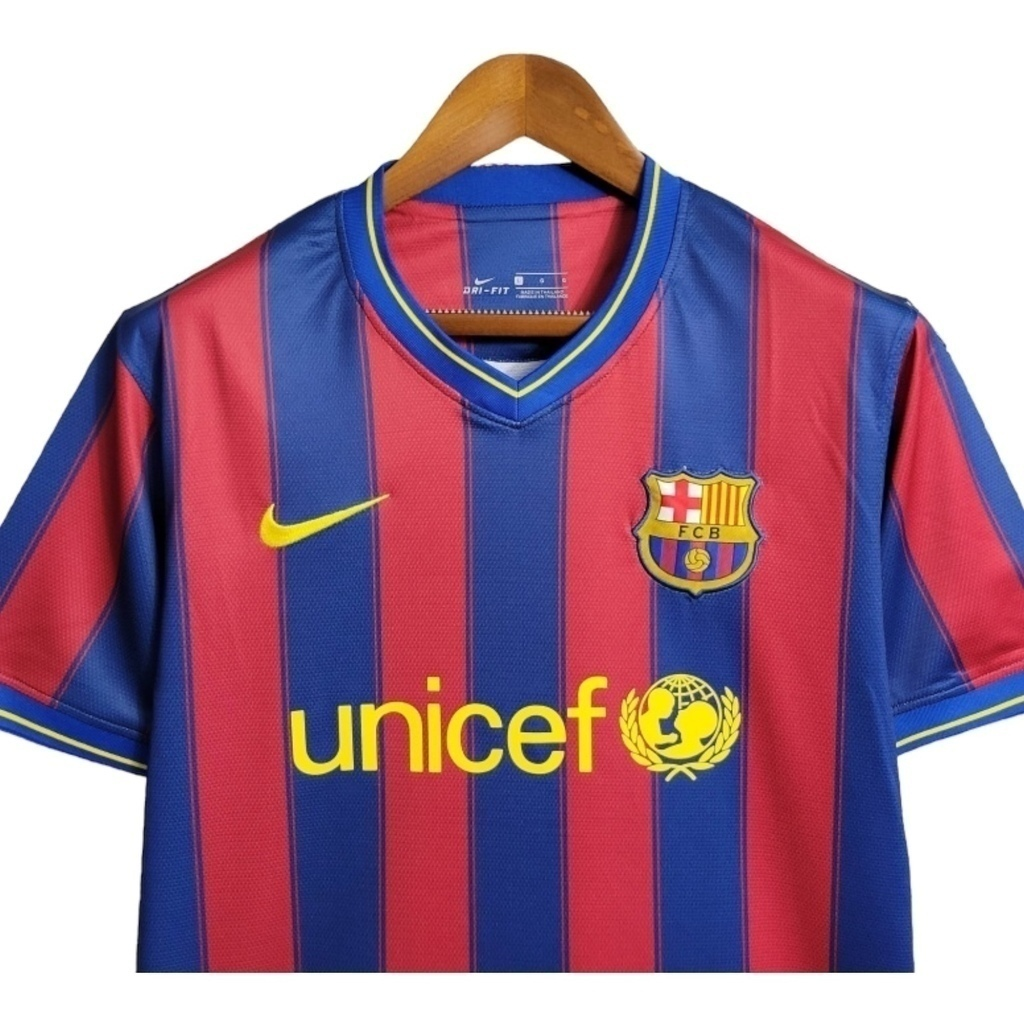 Camisa Barcelona I 2009/2010 - Retrô Nike - Vermelha e azul