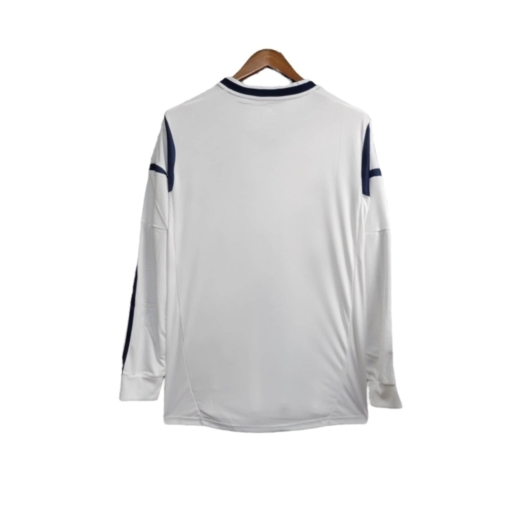Camisa Los Angeles Galaxy II 2012 Manga Longa - Retrô Adidas - Branca com detalhes em azul com todos os patrocínios