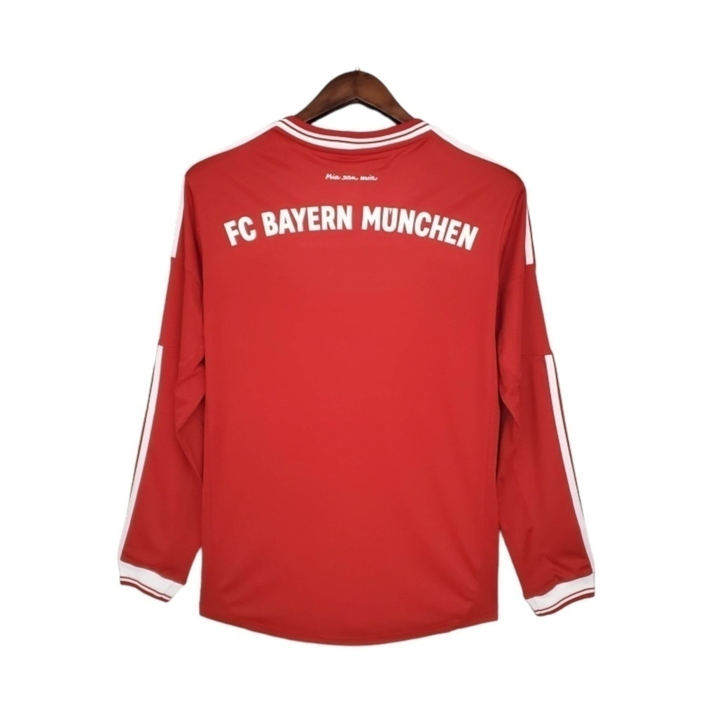 Camisa Bayern Munich I 2013/2014 Manga Longa - Retrô Adidas - Vermelha