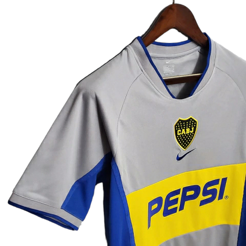 Camisa Boca Juniors 2002 - Retrô Nike - Cinza