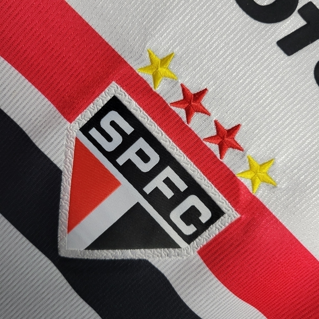 Camisa São Paulo I 2000 - Retrô Penalty - Branca com símbolo da Motorola