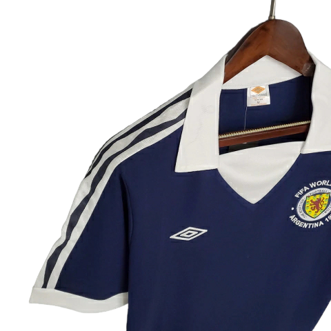 Camisa Seleção da Escócia 1978 - Retrô Umbro - Azul