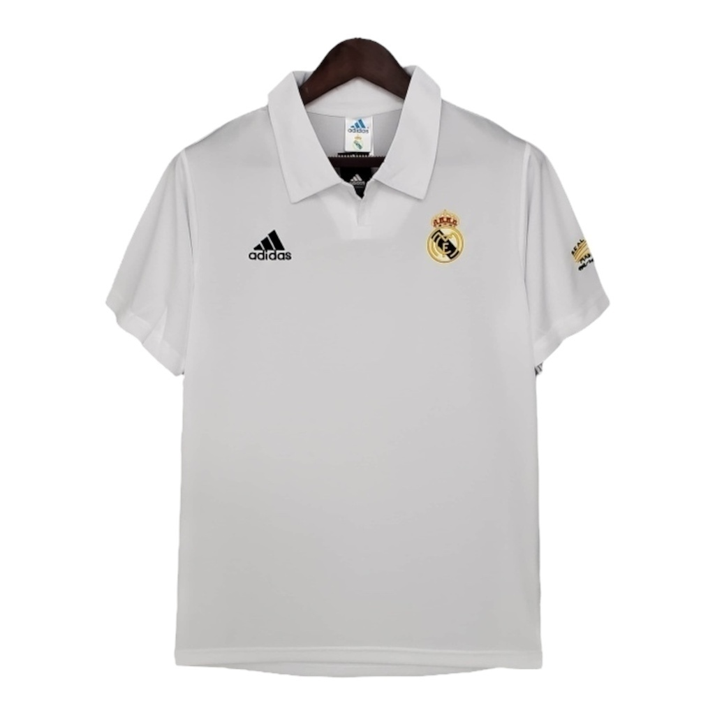 Camisa Real Madrid Champions League I 2002/2003 - Retrô Adidas - Branca