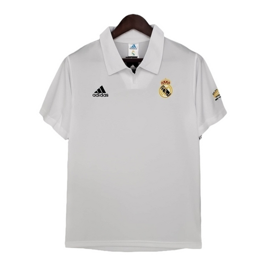 Camisa Real Madrid Champions League I 2002/2003 - Retrô Adidas - Branca